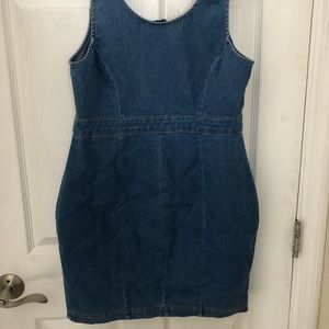 Denim Zip Up Mini Dress
